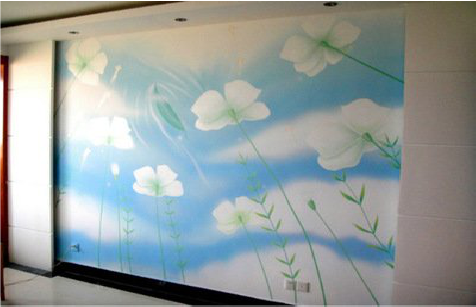  五河画墙绘怎么画好白云的蓬松感？