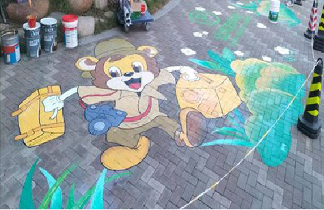  五河夏季画地面彩绘会遇到的问题