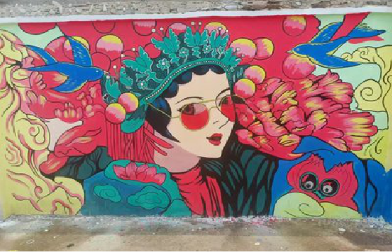  五河墙体彩绘-网红墙