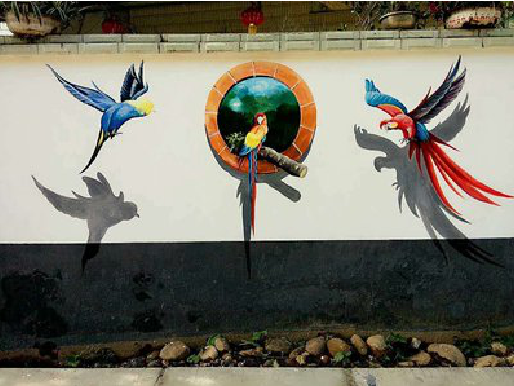  五河视觉错位-3D墙绘设计