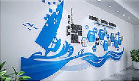  五河海浪主题文化墙如何设计？