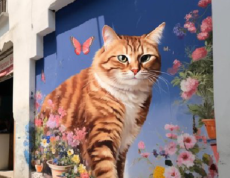  五河自己绘制有个性的手绘墙