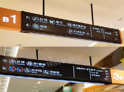  五河如何通过商场标识牌引导客流分布？